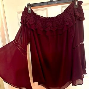 Beautiful WHBM off shoulder blouse